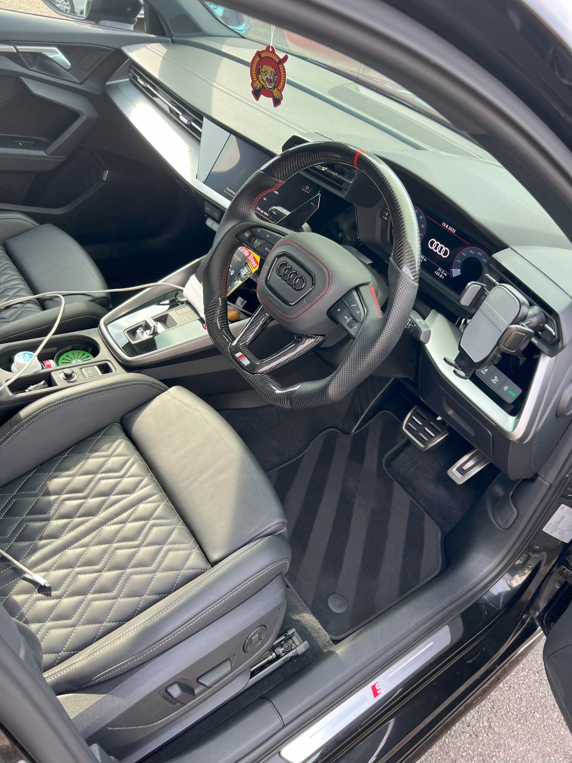 Freshly sanitised, spotless interior on an audi s3 in Croydon